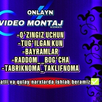 Onlayn VIDEO MONTAJ Xizmati 📸🎞️