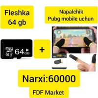 Fleshka 64 gb micro Aksiya! Bonusga Pubg mobile uchun napalchik