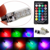LED RGB gabarit chiroqlar uchun lampalar to'plami Т10, 2 dona